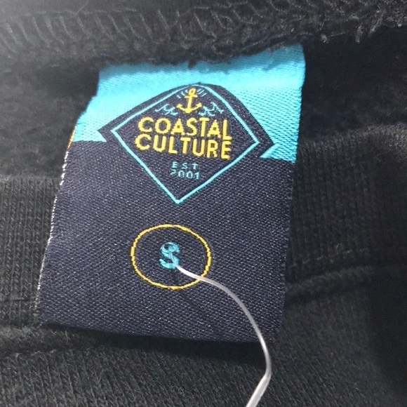 COASTAL Culture Whistler Canada cropped sweatshirt size Small black white - Picture 8 of 10